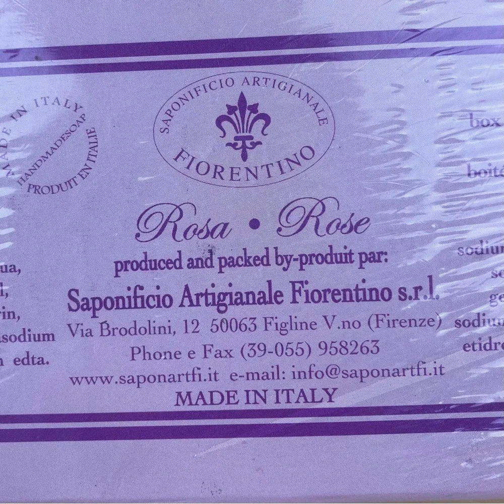 Vintage Saponificio Artigianale Fiorentino Rose Scented Soaps 3 Piece Italy NEW!